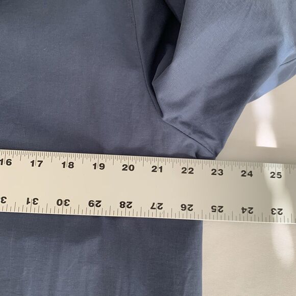 J Crew Trench Coat Men M Blue Authentic Outerwear Buttons Pockets Preppy Outdoor - Picture 9 of 11